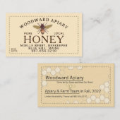 Bienenkarte Apiary Honeycomb and Biene Begleitkarte (Vorne/Hinten)