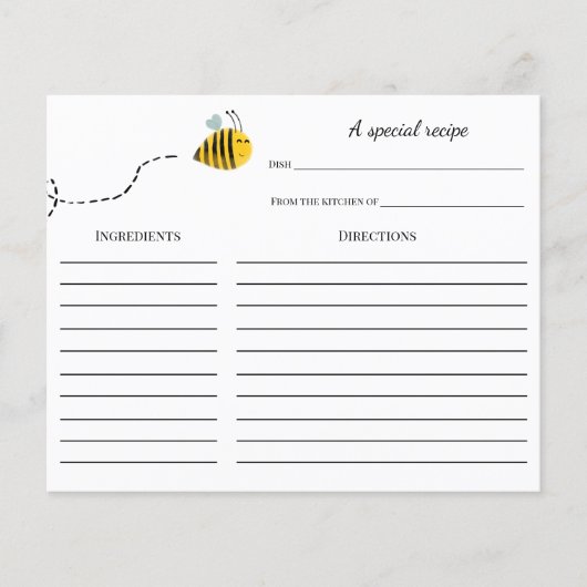 Bienenkarte Brautparty (Vorderseite)