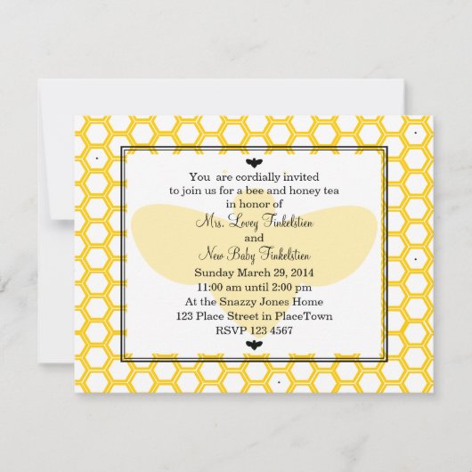 Bienenkarte Einladung (Vorderseite)