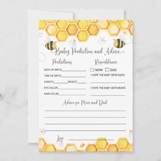 Bienenkarte Einladung (Vorderseite)