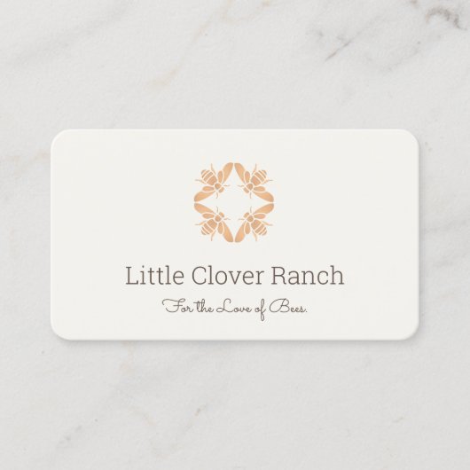 Bienenkarte Honeybee Business Card Visitenkarte (Vorderseite)