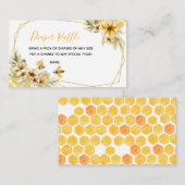 Bienenkarte mit Botanischer Babydusche Begleitkarte (Vorne/Hinten)