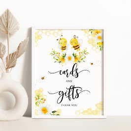 Bienenkarte und -geschenke poster