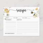 Bienenkarte Wildblume Blumenkohl Brautparty Rezept (Vorderseite)