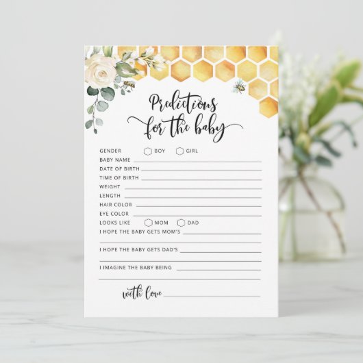 Bienenkartenvorhersagen Einladung (Stehend Vorderseite)