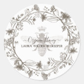 Bienenkiefer Honey Apiary Runder Aufkleber (Vorderseite)