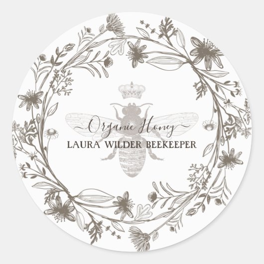 Bienenkiefer Honey Apiary Runder Aufkleber (Vorderseite)
