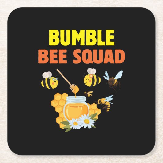 Bienenkirche Art Humble Squad 2 Rechteckiger Pappuntersetzer (Vorderseite)