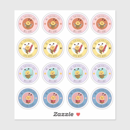 Bienenklassenlehrer Aufkleber (Blatt)