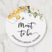 Bienenklassischer Rundaufkleber für Brautpartys Geschenkanhänger (Vorderseite)