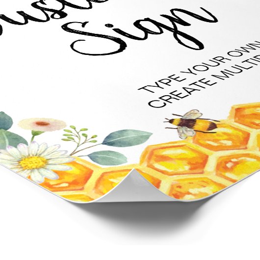 Bienenkleidung nach Maß Poster (Ecke)