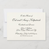 Bienenkleiferin Königin Bienen Antike Einladung (Rückseite)