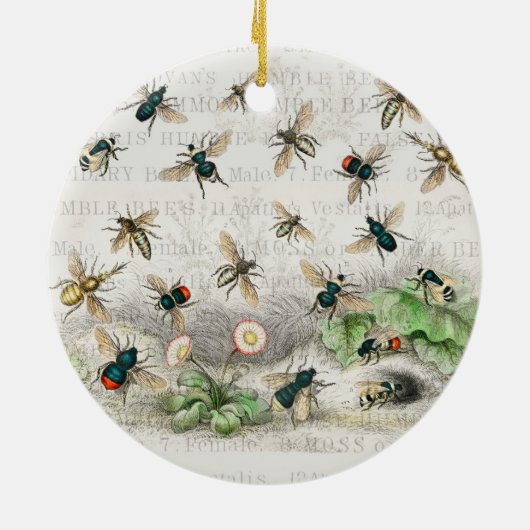 Bienenkleiferin Königin Bienen Antike Keramik Ornament (Hinten)