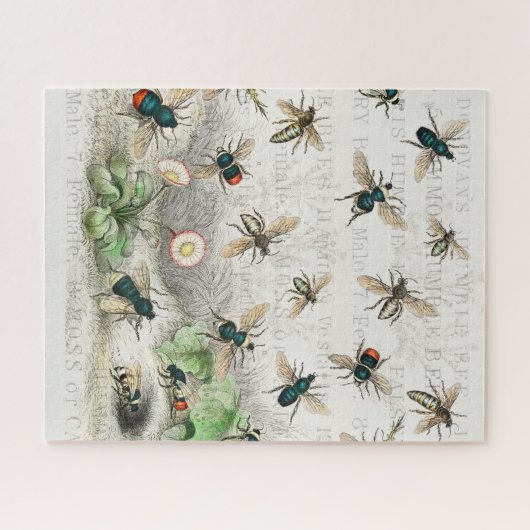 Bienenkleiferin Königin Bienen Antike Puzzle (Horizontal)