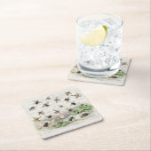 Bienenkleiferin Königin Bienen Antike Rechteckiger Pappuntersetzer (Vor Ort)