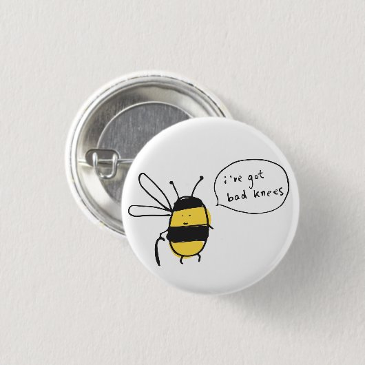 Bienenknie-Abzeichen Button (Vorne & Hinten)