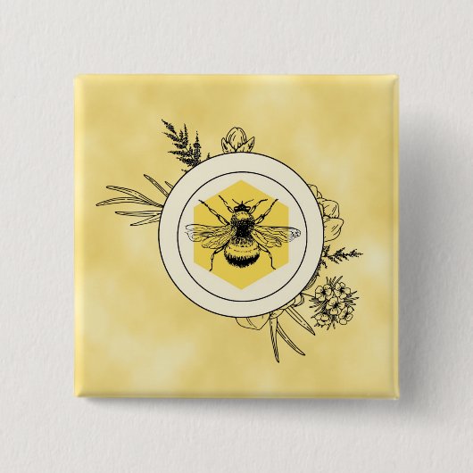 Bienenknopf Button (Vorderseite)