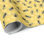 Bienenkolonie Beehive Geschenkpapier (Rolleneckpunkt)
