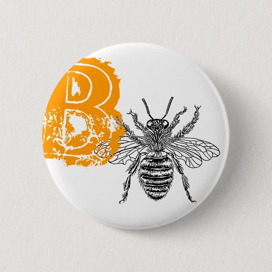Bienenkönigin Button (Vorderseite)