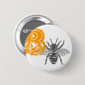 Bienenkönigin Button (Vorne & Hinten)