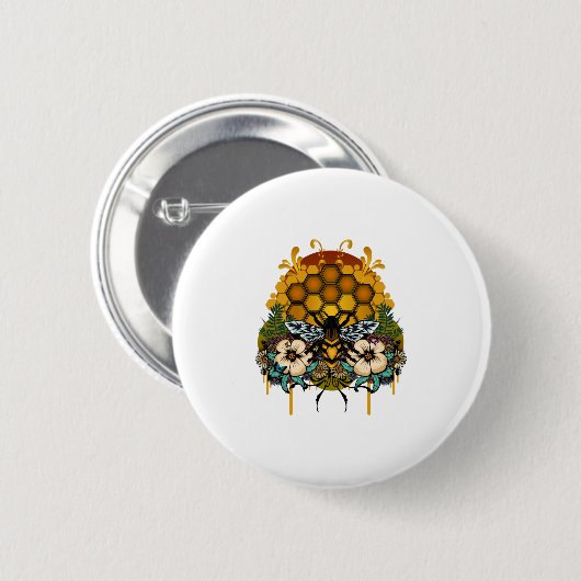 Bienenkönigin Button (Vorne & Hinten)