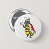 Bienenkönigin Button (Vorne & Hinten)