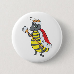 Bienenkönigin Button