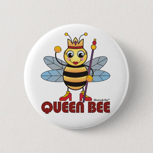 Bienenkönigin Button (Vorderseite)