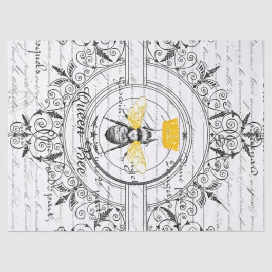 Bienenkönigin Decoupage Seidenpapier (Vorderseite)