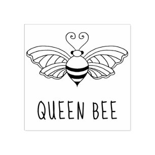 Bienenkönigin Gummistempel