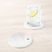 Bienenkönigin in Colorfull Bienenwabe Sandstein Untersetzer (Seite)