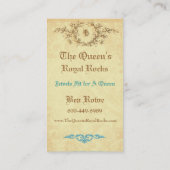 Bienenkönigin-königliche Kronen-Visitenkarte Visitenkarte (Rückseite)