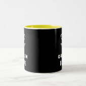 Bienenkönigin. Krone. Lustige niedliche Sayings. Zweifarbige Tasse (Mittel)