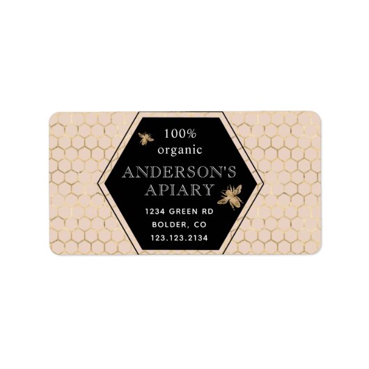 Bienenkönigin-Rücksendeadresse Adressaufkleber (Vorne)