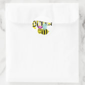 Bienenkönigin Runder Aufkleber (Tasche)