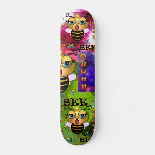 Bienenkönigin-Skateboard Skateboard (Vorderseite)