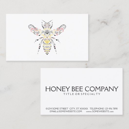 Bienenkönigin Visitenkarte (Vorne/Hinten)