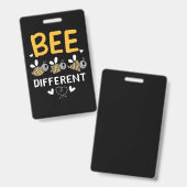 Bienenkopfgeschenk | Bee Different Ausweis (Vorder- & Rückseite)