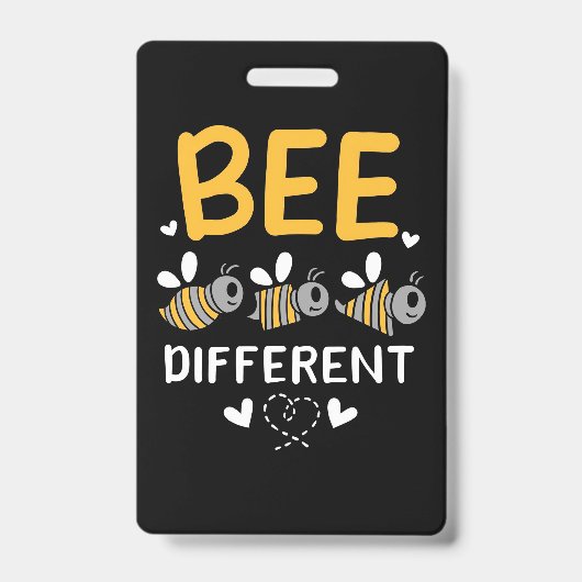 Bienenkopfgeschenk | Bee Different Ausweis (Vorderseite)