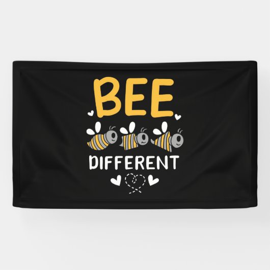 Bienenkopfgeschenk | Bee Different Banner (Horizontal)