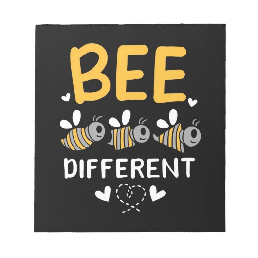 Bienenkopfgeschenk | Bee Different Notizblock (Vorderseite)