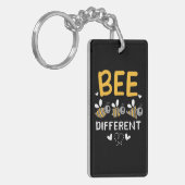 Bienenkopfgeschenk | Bee Different Schlüsselanhänger (Vorderseite links)