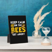 Bienenkopfgeschenk | Behalt ruhig oder die Bienen Fotoplatte (Seite)