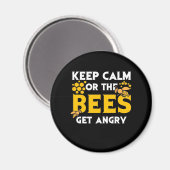 Bienenkopfgeschenk | Behalt ruhig oder die Bienen  Magnet (Vorderseite/Rückseite)