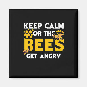Bienenkopfgeschenk Behalt ruhig oder die Bienen Magnet