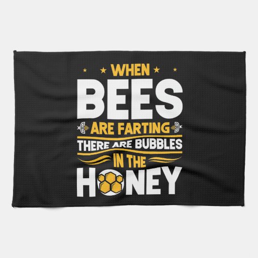 Bienenkopfgeschenk | Bei Bienen Geschirrtuch (Horizontal)