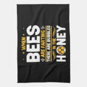 Bienenkopfgeschenk | Bei Bienen Geschirrtuch (Vertikal)