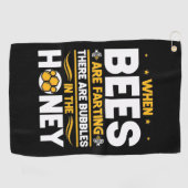 Bienenkopfgeschenk | Bei Bienen Golfhandtuch (Horizontal)