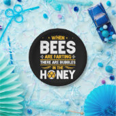 Bienenkopfgeschenk | Bei Bienen Pappteller (Party)