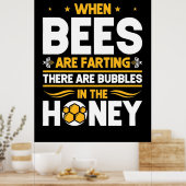 Bienenkopfgeschenk | Bei Bienen Poster (Küche)